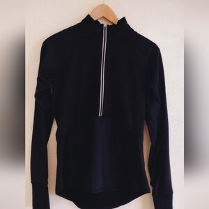 Athleta Black 1/2 Zip Mesh Lining Pullover